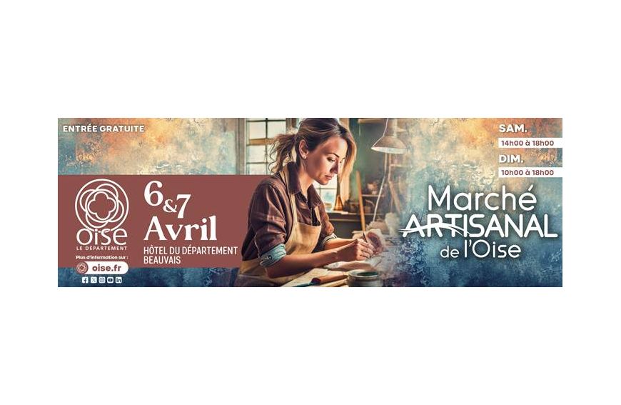 Beauvais les 6 et 7 avril 2024 marché artisanal de l'oise
